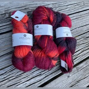 3 NEW Stitch Studio By Nicole Nouveau Variegated knitting Crochet Light 3 Yarn
